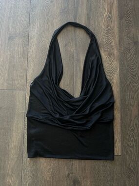 NWOT Bebe Cowl Halter Tank Top